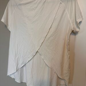 Women's White Wrap Top